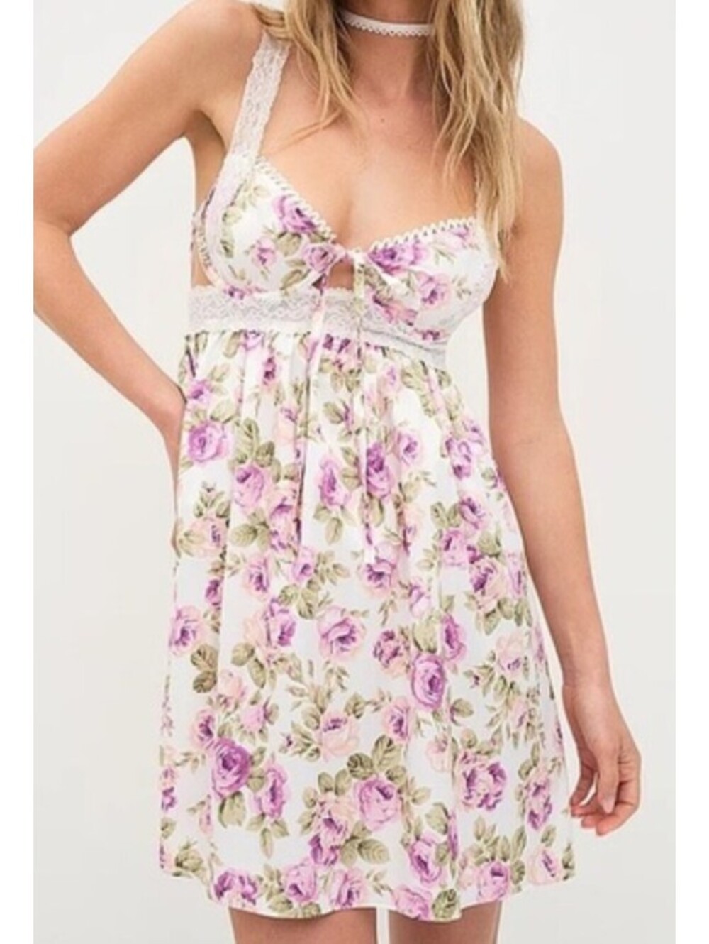 FOR LOVE AND LEMONS white pink Mary rose slip dress sz XXS